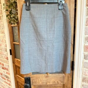 Banana Republic Womens 6 Charcoal Grey Italian Virgin Wool Stretch Pencil Skirt